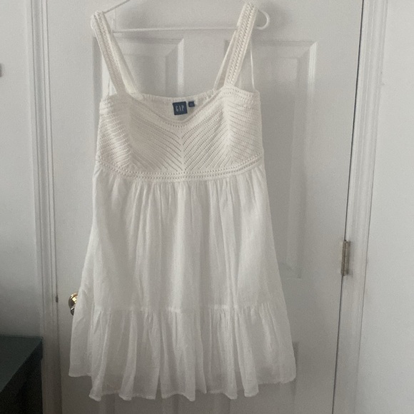 NWT Gap cotton sundress. White. Lined. Elastic in back PTP 20 in & stretches. XL - Picture 2 of 12